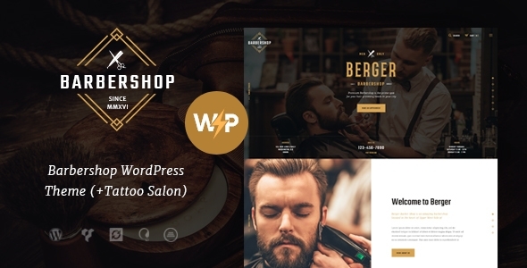 Berger | Barbershop, Hairdresser & Tattoo Salon WordPress Theme