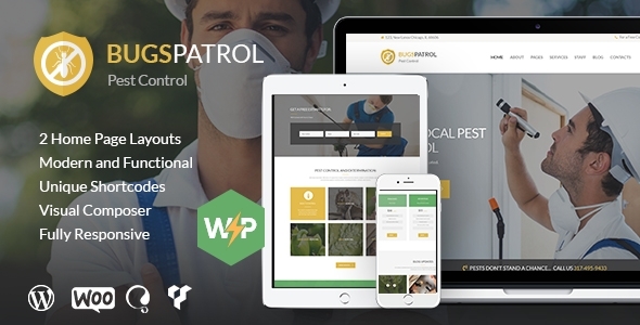 BugsPatrol - Pest Control  & Disinsection Services WordPress Theme listing image