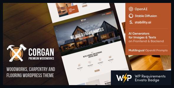 Corgan | Carpenter, Woodwork & Carpentry WordPress Theme