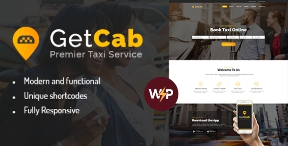 GetCab | Taxi Service, Limousine & Transportation WordPress Theme