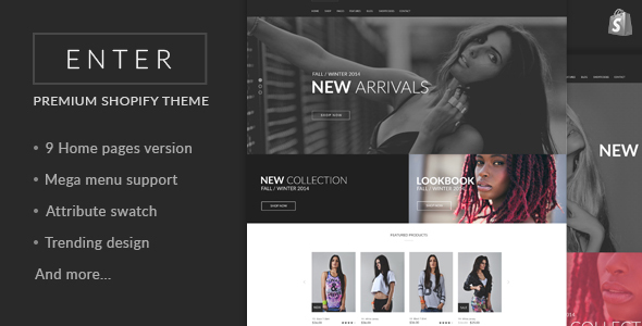 Product preview supplied for JMS Enter - Responsive Shopify Theme