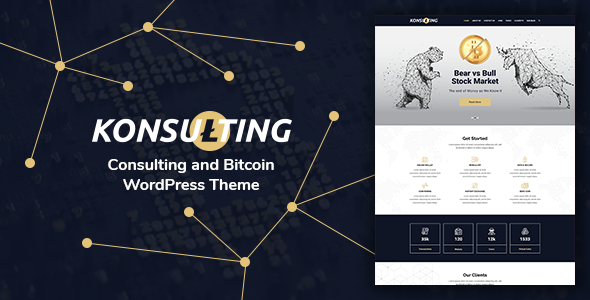 Konsulting - Consulting & Bitcoin WordPress Theme product preview
