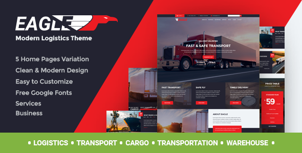 Preview image for Eagle - Logistics & Transportation WordPress Theme