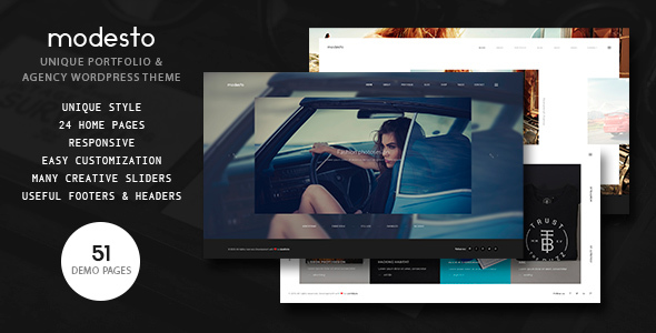 Modesto - Photography Portfolio WordPress Theme product preview