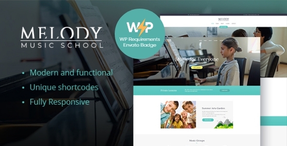 Melody - Arts Courses & Music School WordPress Theme