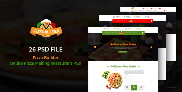 Preview image for Online Pizza Making Restaurant PSD