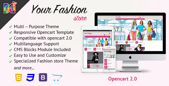 Preview image for Fashion Store Responsive - OpenCart Template
