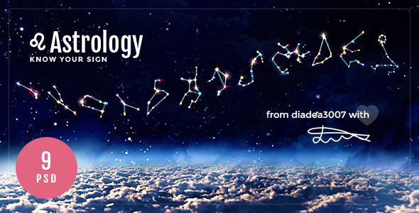Astrology - Horoscope PSD Template