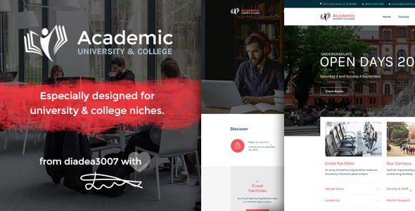 Academic - University & College PSD Template