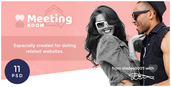 Meeting Room - Social Dating Network PSD Template