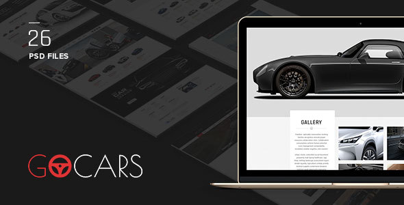 Product preview supplied for Go Cars - PSD Template Design for Car Dealers Market