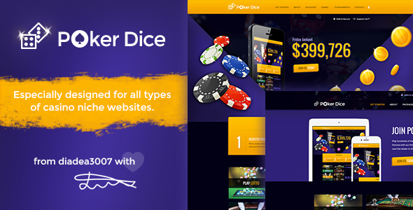 Poker Dice - Casino PSD Template