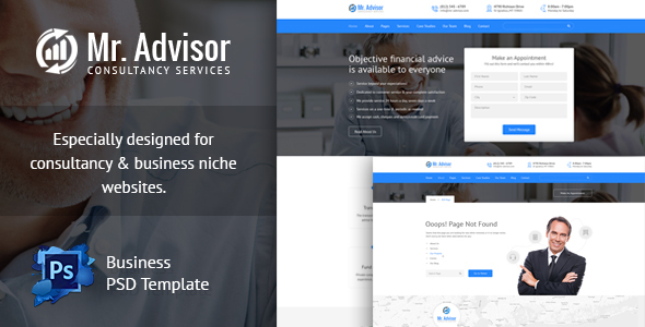 Mister Advisor, Consulting and Finance Template