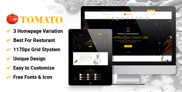 Tomato- Restaurant PSD Template