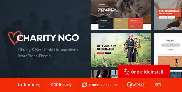 Preview image for Charity NGO - Donation & Nonprofit Organization WordPress Theme