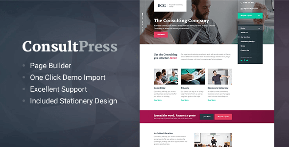 ConsultPress — WordPress Theme for Consulting and Financial Businesses