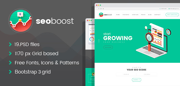 SEO Boost - Digital Marketing Company PSD Template