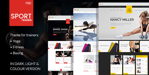Sport Trainer - PSD Template listing image