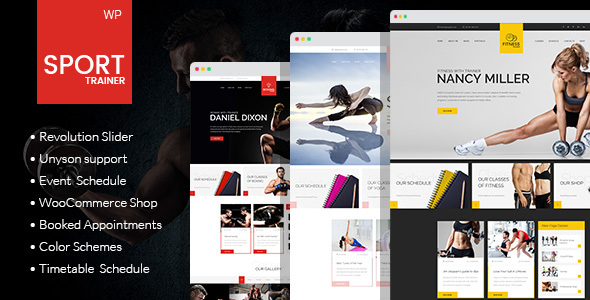 Sport Trainer - Boxing, Yoga and Crossfit WordPress Theme