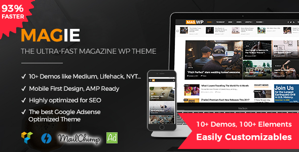 Magie - Magazine WordPress Theme listing image