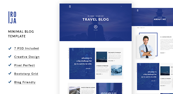 ROJA - Minimal Wordpress Blog Template