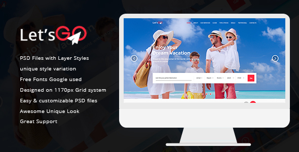 Let's Go PSD Templates listing image