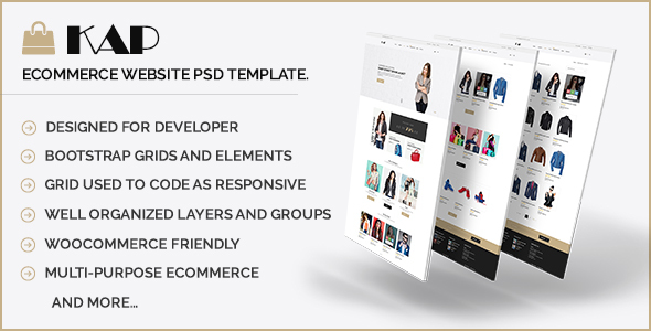 KAP - Elegant eCommerce or WooCommerce PSD Template