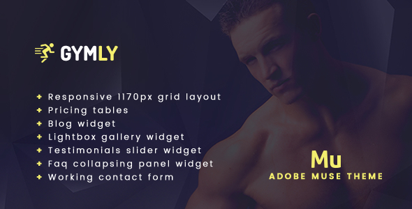 Gymly - Responsive Adobe Muse Theme
