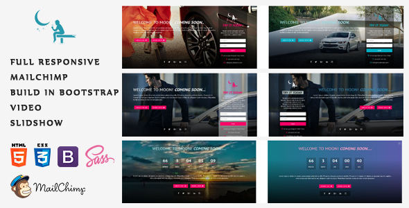 Product preview supplied for Moon - Coming Soon Template