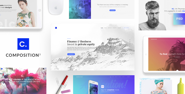 Composition No. 3 - Creative Multipurpose PSD Template listing image