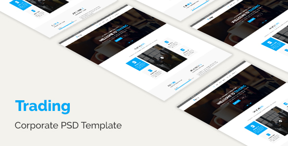 Product preview supplied for Trading - Corporate PSD Template