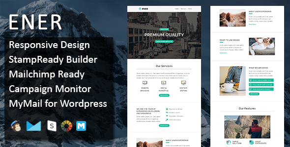 Ener - Multipurpose Responsive Email Template - Stamp Ready Builder Access listing image
