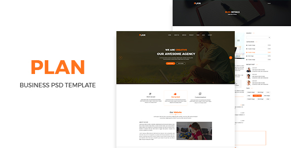 Product preview supplied for Plan- Bussiness PSD Template