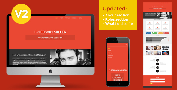 One Page Personal Portfolio Template