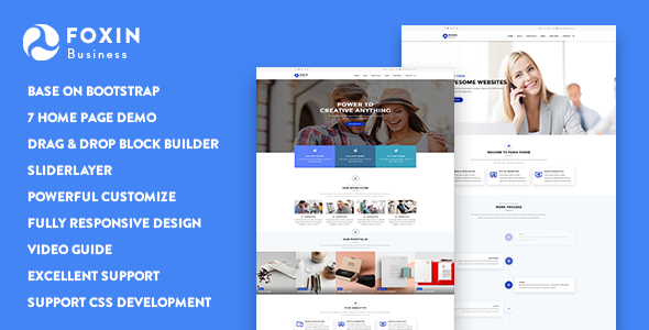 Foxin - Responsive Business Drupal 10 Theme product preview