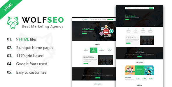 WOLFSEO - Digital Marketing Agency HTML Template
