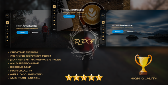 RPF - Creative Responsive Personal Resume / Portfolio
