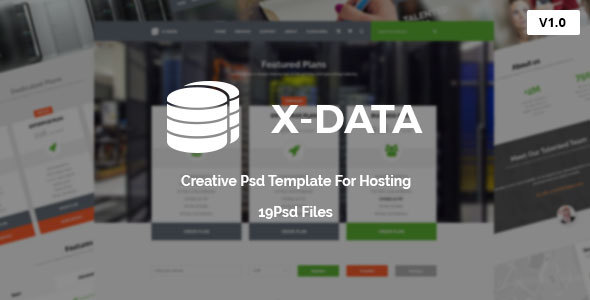 Preview image for X-DATA - Hosting PSD Template