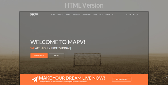 Product preview supplied for MAPV - Responsive Portfolio Template