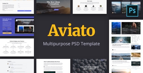 Preview image for Aviato - Multipurpose PSD Template