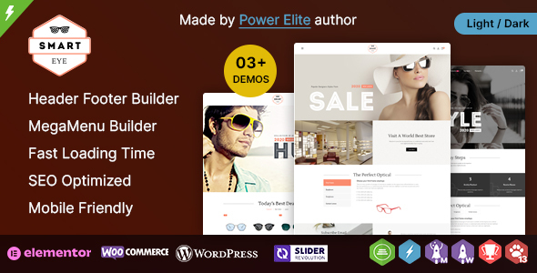 Preview image for Smart Eye - Glasses and Fashion Elementor WooCommerce Theme