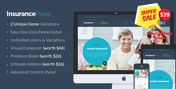 Insurance Agency WordPress Theme product preview