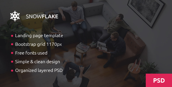 Snowflake - Onepage Agency PSD Template