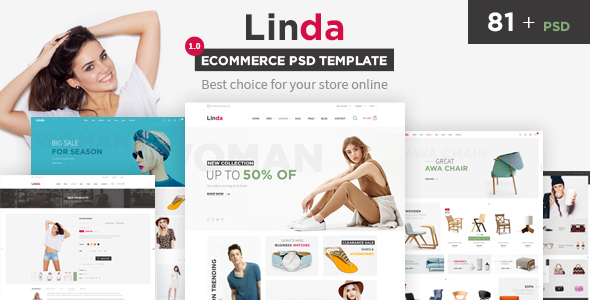 Linda - Mutilpurpose eCommerce PSD Template