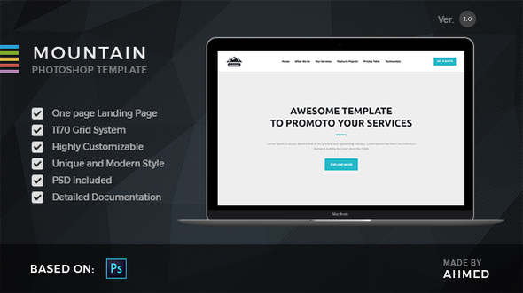 Mountain - Marketing PSD Template