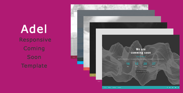 Preview image for Adel - Responsive Coming Soon Template