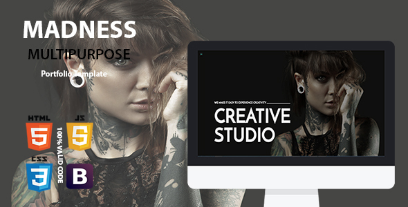 Madness - Responsive Multipurpose Portfolio Template listing image