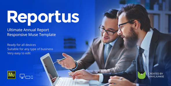 Reportus - Annual Report Responsive Muse Template