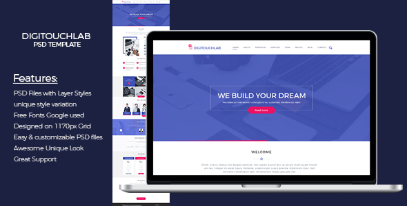 Digitouchlab PSD Template