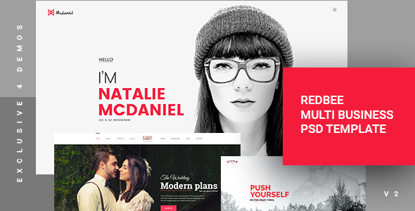 Redbee | Multipurpose Multi Business PSD Template vol-02